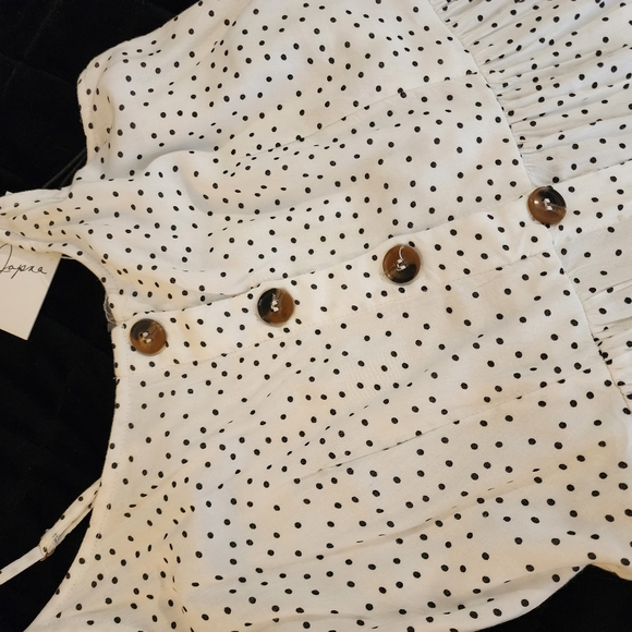 White dress with black polka dots - Picture 2 of 6